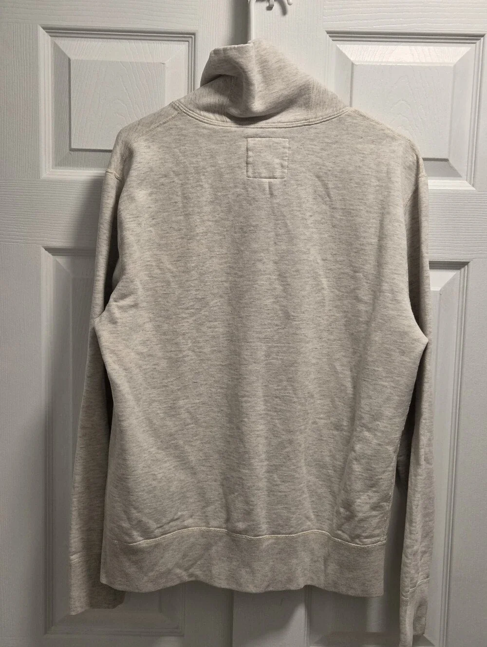 J. Crew Heather Light Grayish Funnel-Neck Sweatshirt Size Medium